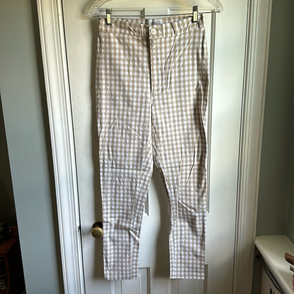Urban Outfitters High Waist Checked Pants